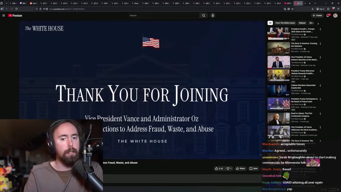 Right-wing streamer Asmongold on Trump admin freezing Minnesota Medicaid funds: “People will probably die because they're doing this, and it's the right thing to do.”