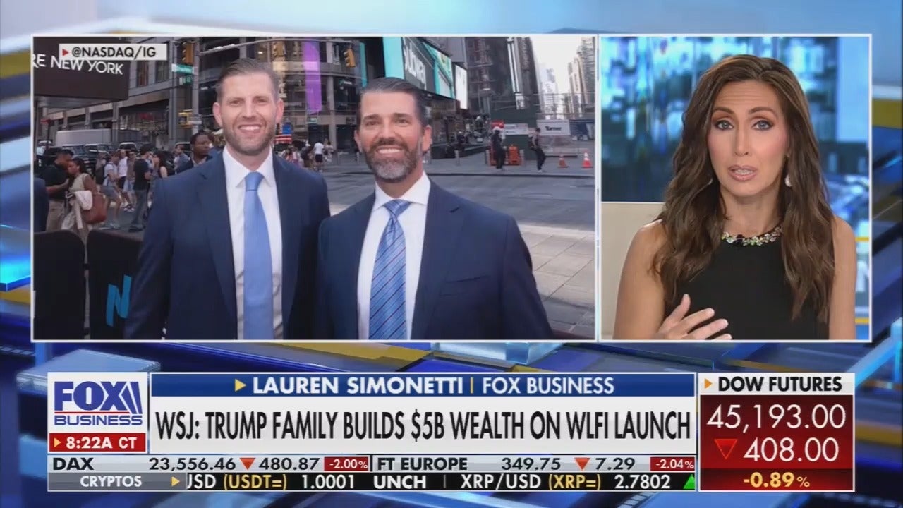 Fox Business reports on Trump's “conflict of interest” with family's $5 billion cryptocurrency stake