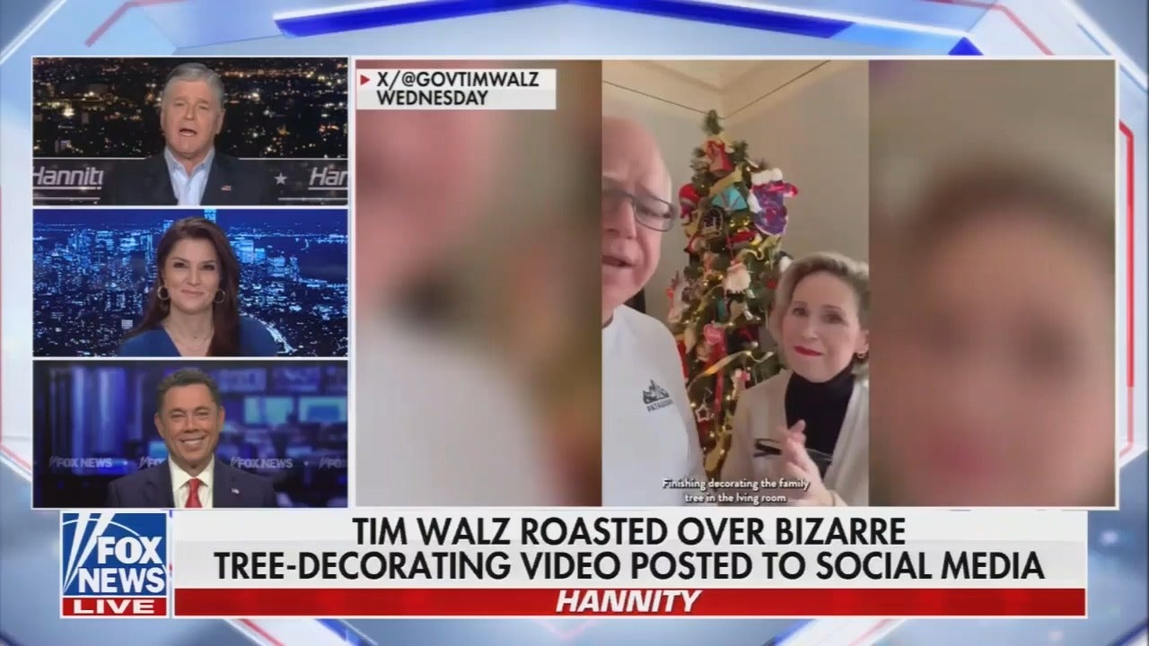 Sean Hannity launches vicious attack on Tim Walz for posting video  decorating his Christmas trees with ornaments handmade by his children |  Media Matters for America
