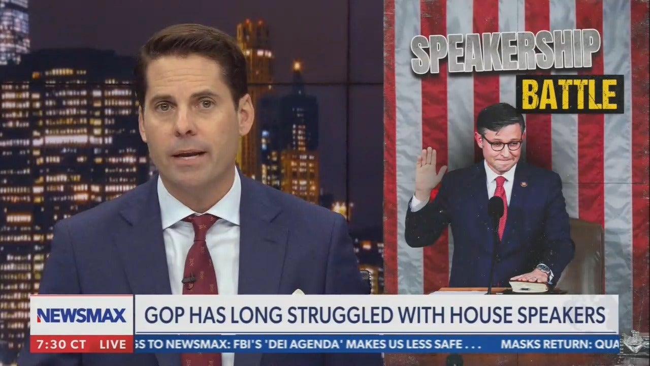 Newsmax host "Republicans are really bad at being speaker of the House