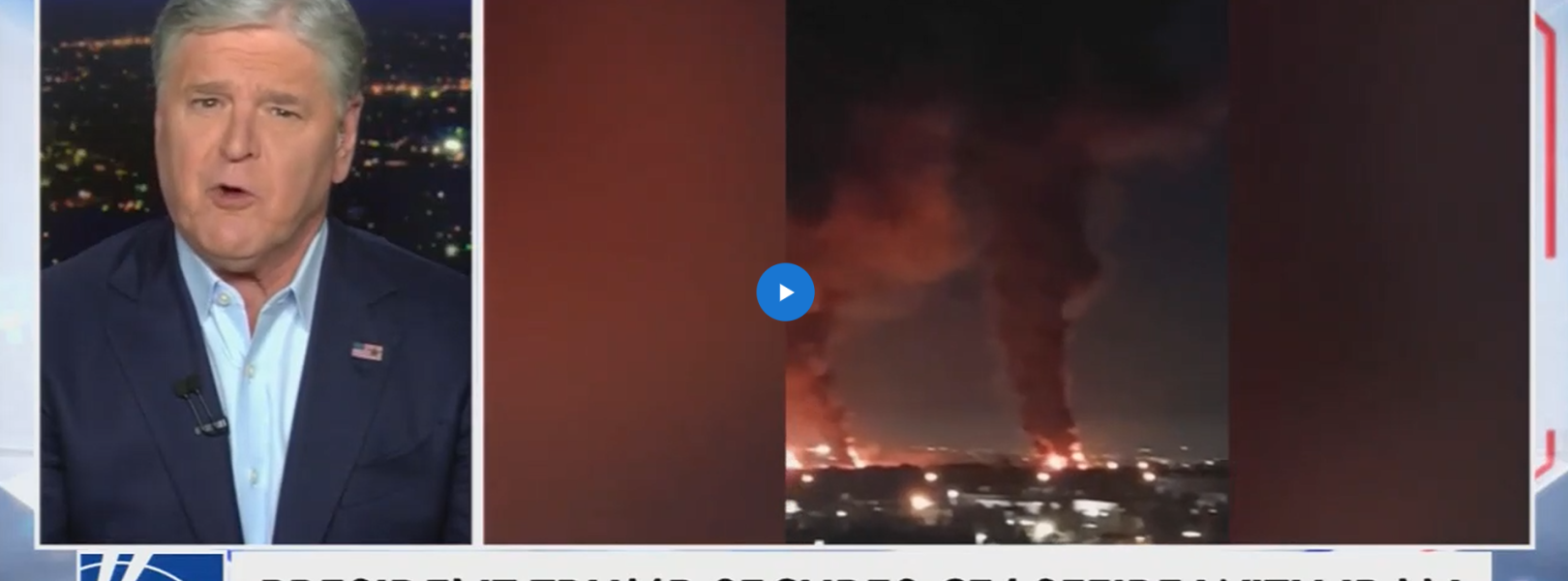 Screenshot from Sean Hannity's Fox News program