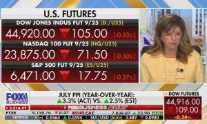 Fox Business anchor Maria Bartiromo reporting on the July PPI numbers
