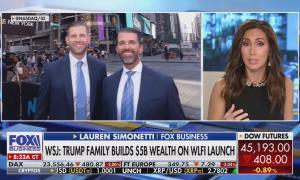 Fox Business' Lauren Simonetti reporting on the Trump family's crypto wealth