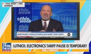 Fox airing a clip of Howard Lutnick