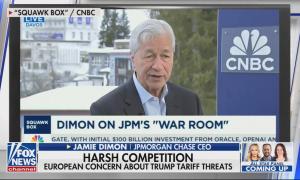 Fox airing a clip of Jamie Dimon on CNBC