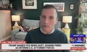 still of Angelo; chyron: Trump names Fox News host Jeanine Pirro as interim U.S. Attorney for DC