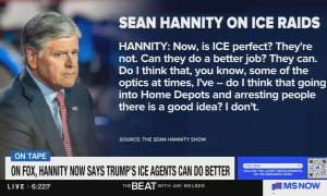 chyron: On Fox, Hannity says Trump's ICE agents can do better