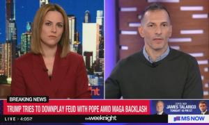 chyron: Trump tries to downplay feud with Pope and MAGA backlash