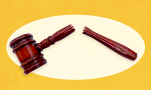 A broken gavel