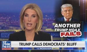 Laura Ingraham: Chyron: Trump calls Democrats' bluff, another Trump hoax fails image