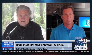 Steve Bannon and Mark Mitchell on Bannon's podcast on 7/15/25