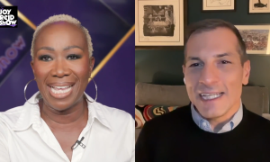 Still image of Joy Reid and Angelo Carusone on The Joy Reid Show