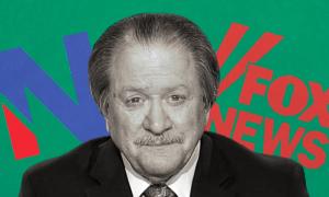 Joe diGenova with Newsmax and Fox news logos