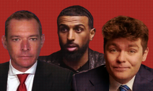 Stew Peters, Myron Gaines, and Nick Fuentes