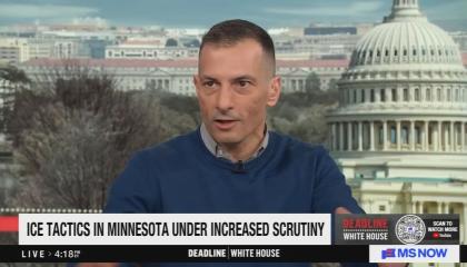still of Angelo; chyron: ICE tactics in Minnesota under increased scrutiny