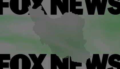 Fox News graphic with outline of Iran