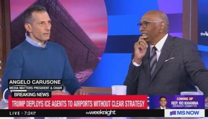 chyron: Trump deploys ICE agents to airports without clear strategy