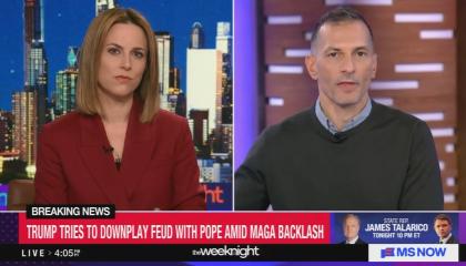 chyron: Trump tries to downplay feud with Pope and MAGA backlash