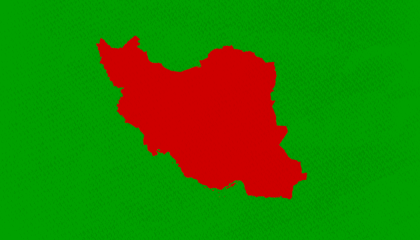 Red and Green image of Iran