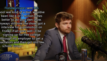 fuentes during episode of America First