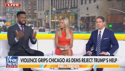 Screenshot from Fox News' Fox & Friends, 9/2/25 re Chicago crime