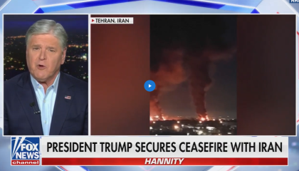 Screenshot from Sean Hannity's Fox News program