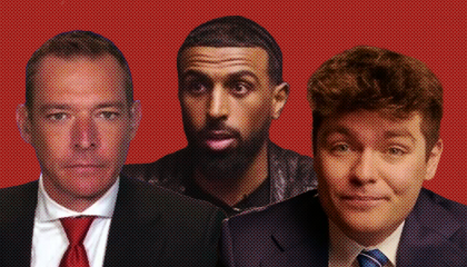 Stew Peters, Myron Gaines, and Nick Fuentes