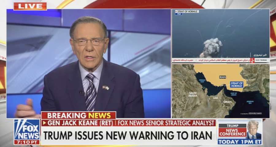 Retired Gen. Jack Keane is a major Fox News Iran war hawk. The network appears not to have disclosed that he sits on the board of two defense contractors.