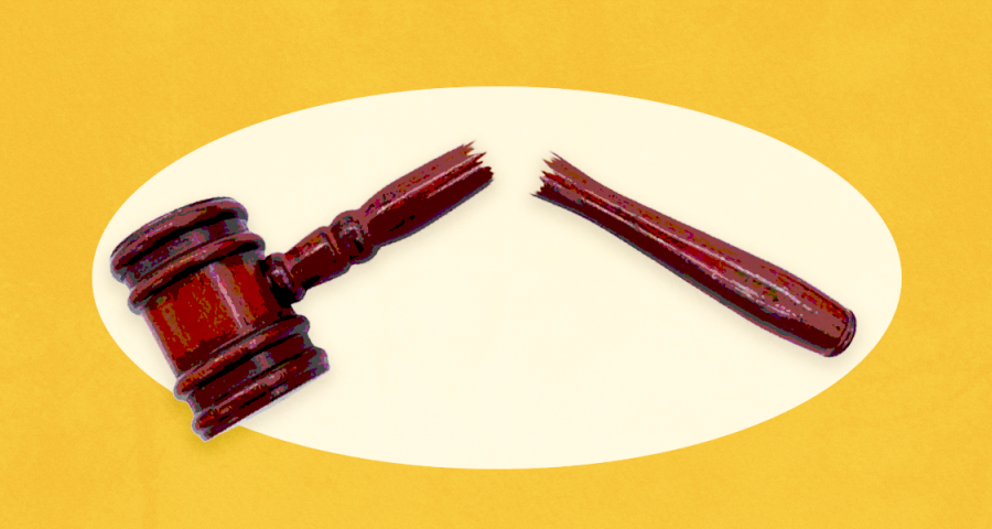 A broken gavel