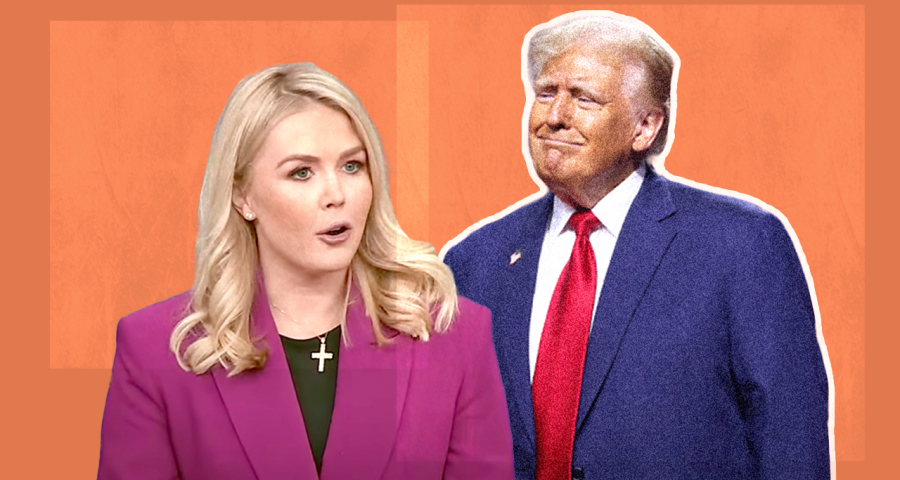 Karoline Leavitt and Donald Trump