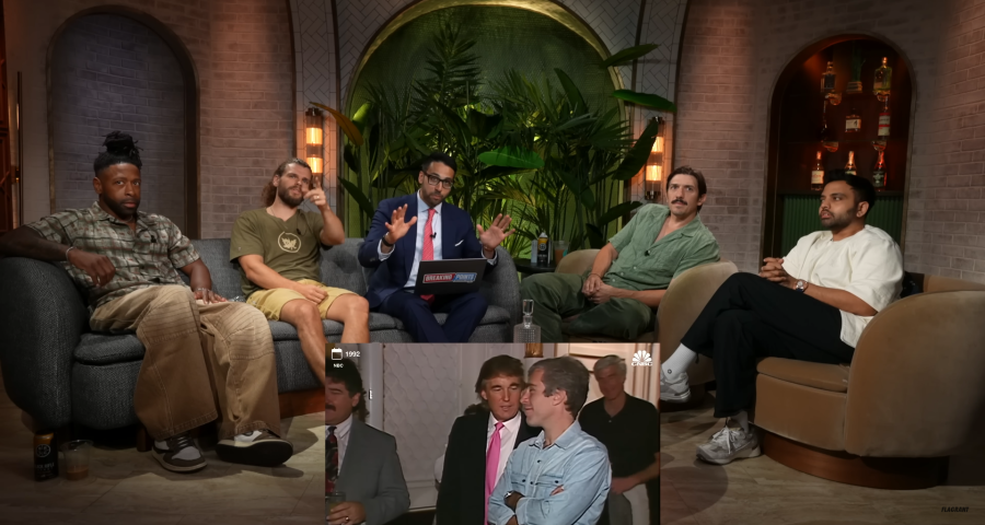 Screenshot of an episode of Flagrant with all its hosts