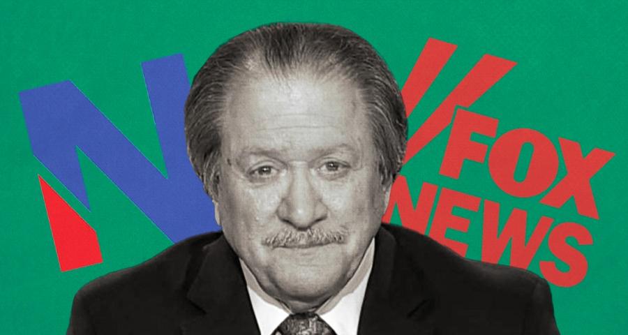 Joe diGenova with Newsmax and Fox news logos