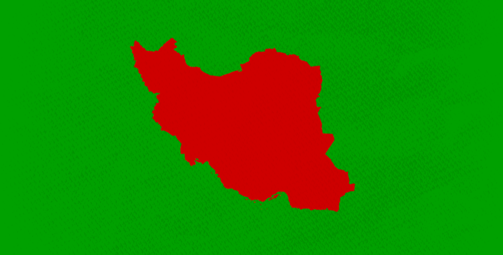 Red and Green image of Iran