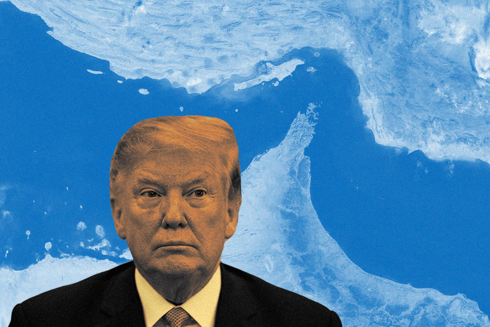 Trump in front of the Strait of Hormuz